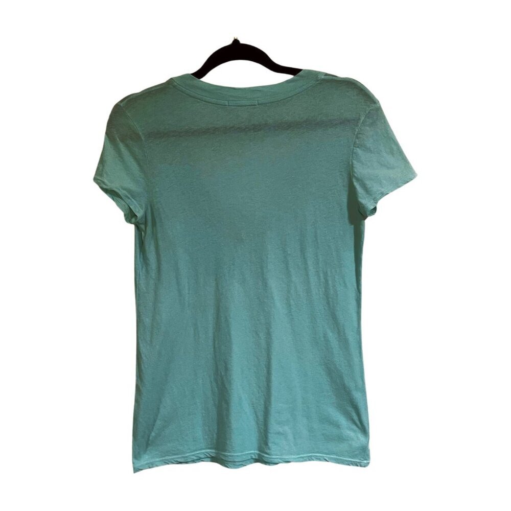 James Perse Light Green V-Neck Short Sleeve Tee Size 1 (Small) - Picture 2 of 5